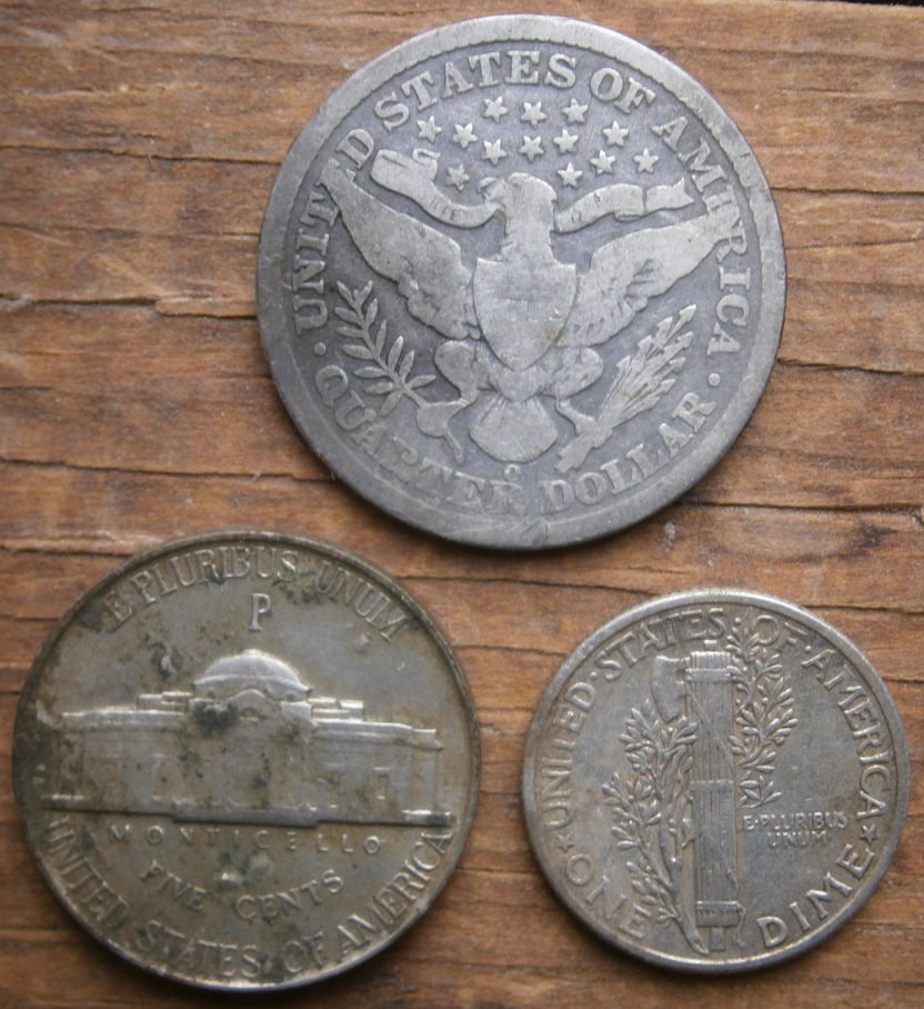 Reverse of 1892-O Barber quarter, and the rest from the hunt with Mike & Deb.