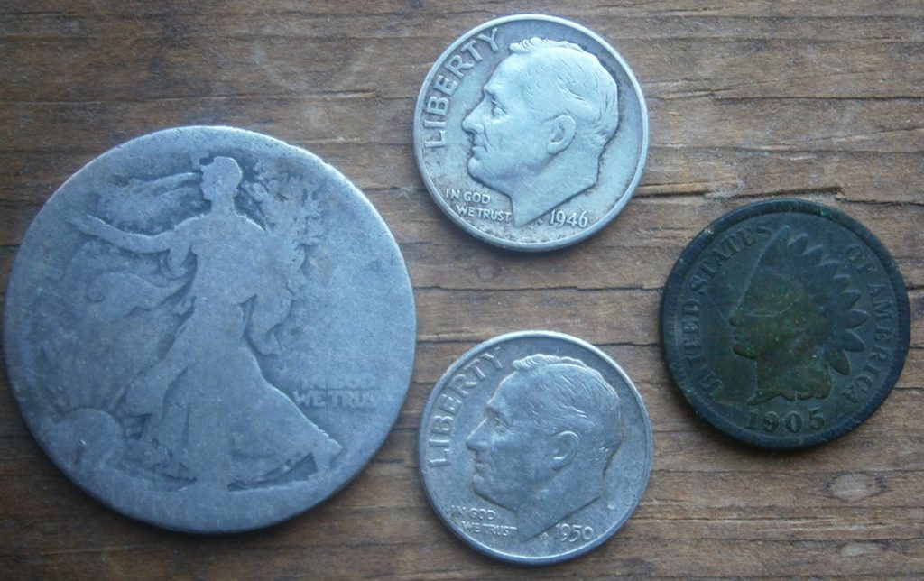Hunt with Ed from Upstate New York- a rarity- a "no-date" Walking Liberty half dollar, and a few other goodies!
