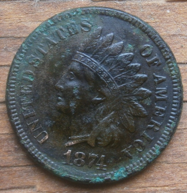 A beautiful 1874 Indian Head penny, full Liberty and amazing detail!