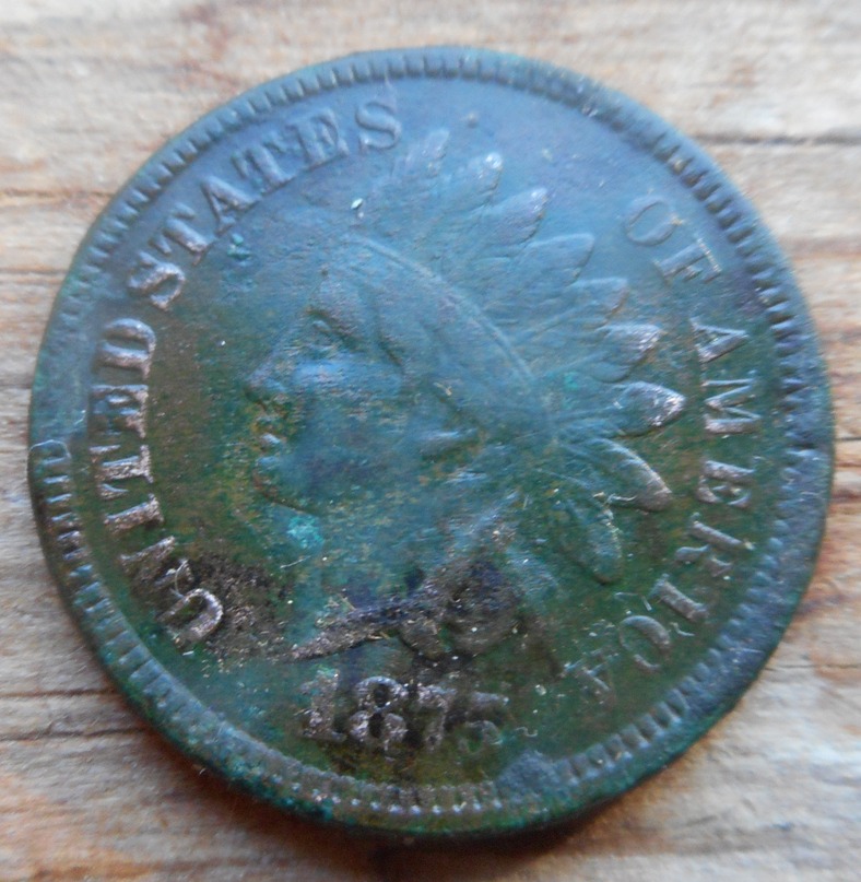 Really sweet 1875 Indian Head penny, also part of the great finds made in a trip to 2 fav FR parks