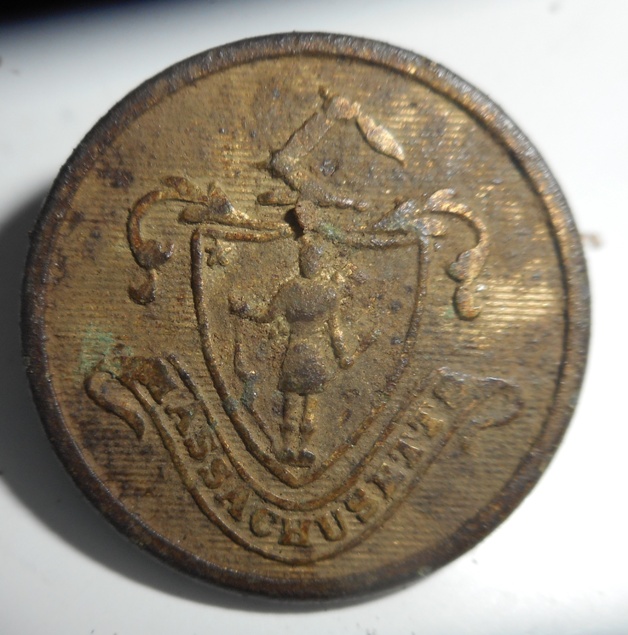 Really nice Mass button, found in the yard of a friend from Cape Cod