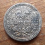 1854 Seated Liberty dime rev- great shape!