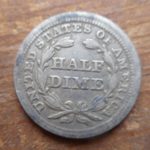 1857 Seated Liberty Half dime rev