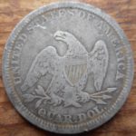 1861 Seated quarter rev