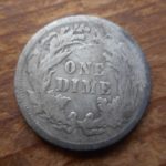 1884 Seated dime reverse