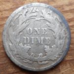 1887 Seated dime reverse