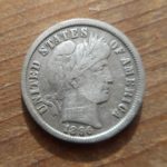 1896 Barber dime obverse- better date in this grade