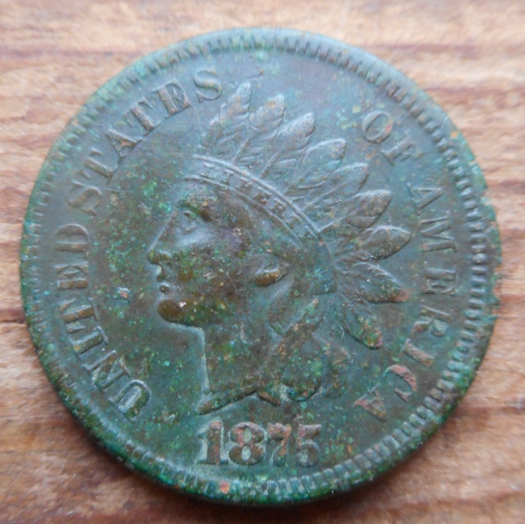Obverse of 1875 Indian- Yarmouth Park