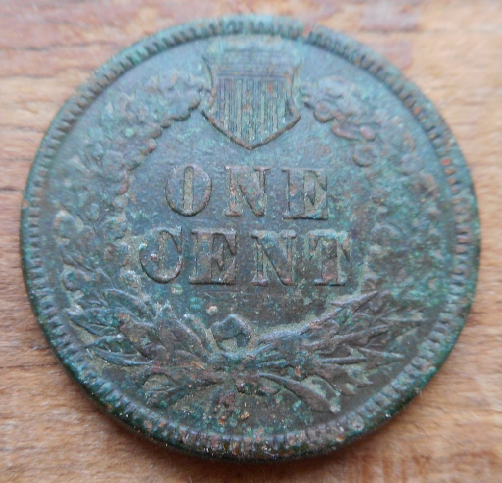 Reverse of 1875 Indian- Yarmouth Park
