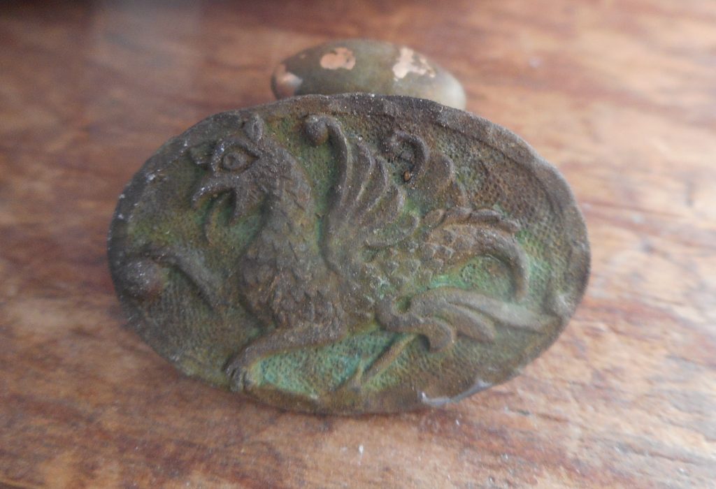Cuff link from Cape Cod park- dragon, griffin, wyvern?