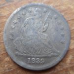 1839 Seated Liberty Half dime, found right next to 1830 Half dime in Little Compton