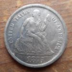 1875 Seated dime obverse- amazing condition!!