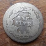 Reverse of 1876-CC Seated dime