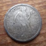 1884 Seated dime obverse- nice shape