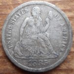 1885 Seated dime obverse- nice shape