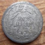 1885 Seated dime reverse