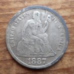 1887 Seated dime obverse