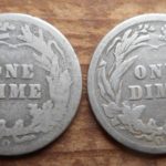 Pair of "O" mint BArber dimes, rev.