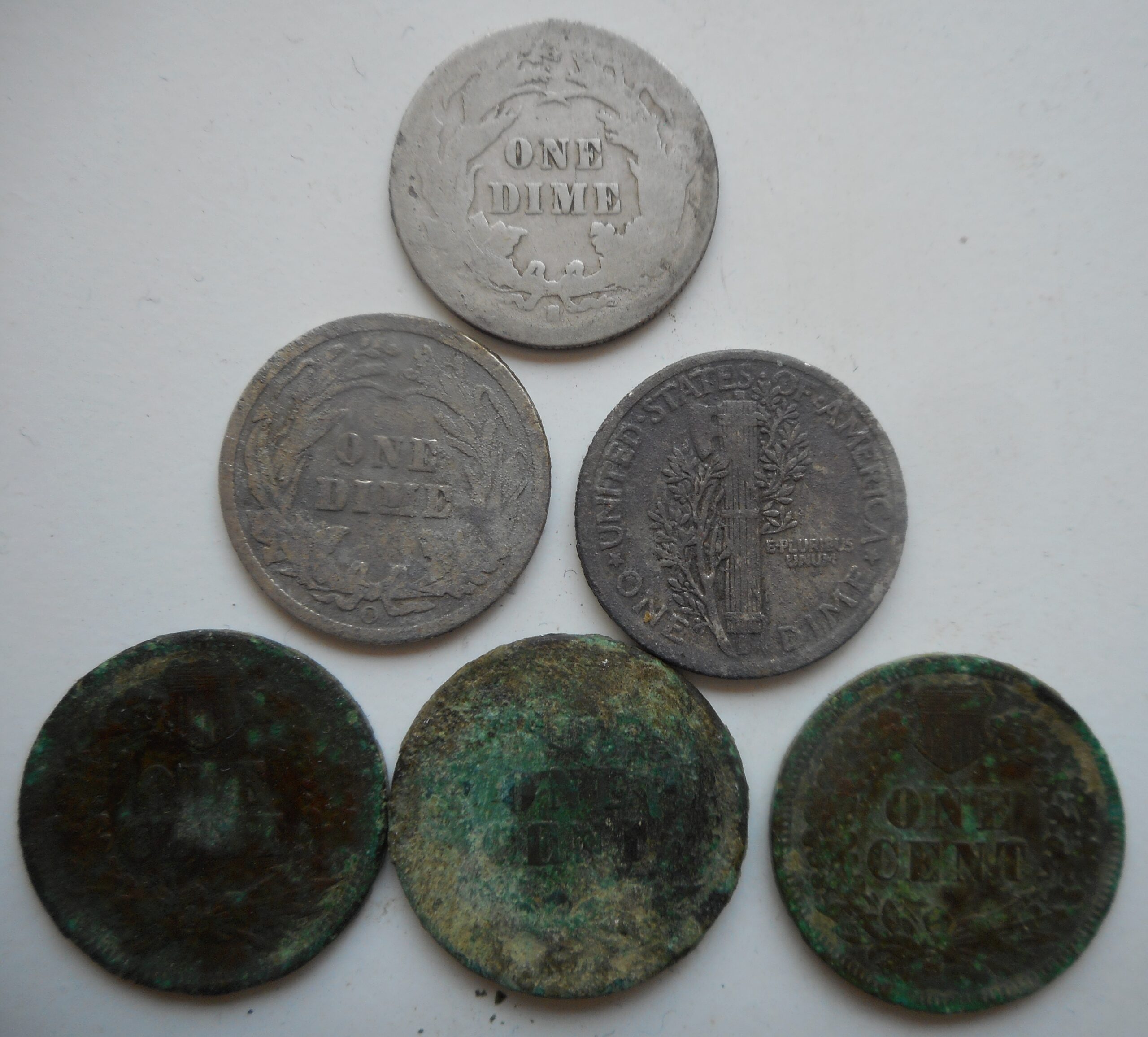 Finds from Seated Park in May 2022, as I closed in on 1000.